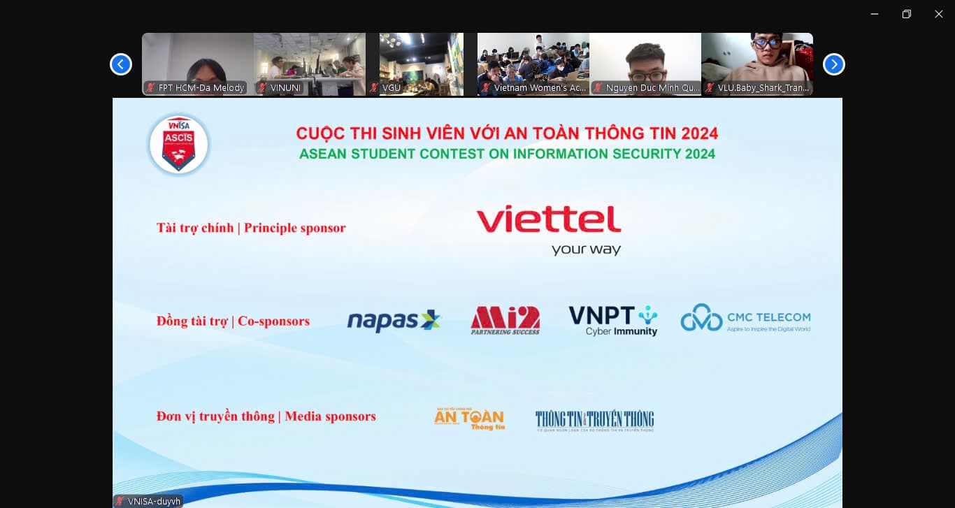 10 nước ASEAN cùng tham gia tranh tài trong cuộc thi Sinh viên với An toàn thông tin ASEAN 2024!